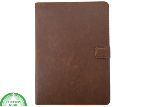 iPad 10 de Gen 2022 Hoes Luxe Bruine Bookcase 10.9 inch Schokbestendig