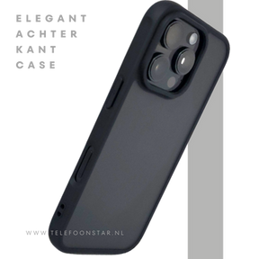 iPhone 16 Pro Max Zwart Hoesje Mat Design Strakke Achterkant Bescherming