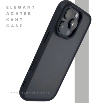 iPhone 16 Pro Max Zwart Hoesje Mat Design Strakke Achterkant Bescherming