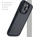iPhone 16 Pro Zwart Hoesje Mat Design Strakke Achterkant Bescherming