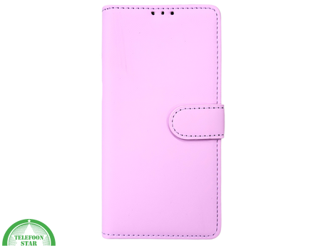 iPhone 16 Pro max Bookcase Hoesje Lichtroze &ndash; Elegante Leren Look met Magnetische Sluiting