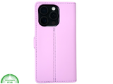 iPhone 16 Pro max Bookcase Hoesje Lichtroze &ndash; Elegante Leren Look met Magnetische Sluiting