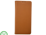 iPhone 16 Pro Bookcase Hoesje Cognac &ndash; Leren Look met Magnetische Sluiting