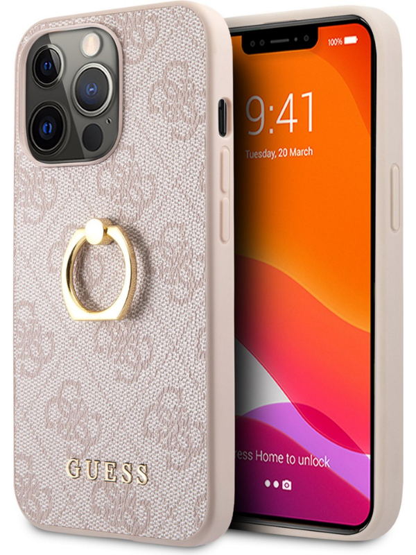 Trendy iPhone 13 Pro Ring Case Roze Edition