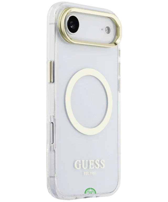 Hoesje voor iPhone 17 Air Crystal Halo Ring Case Opstaande rand aan voorzijde