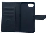 Luxe Boek iPhone 16E (2025)Zwart Leerlook Wallet Case Kaartvakken
