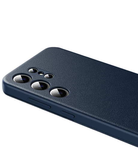 Samsung Galaxy S26 Ultra Donker Bluwe Wallet Case Met Smart Window Bescherming