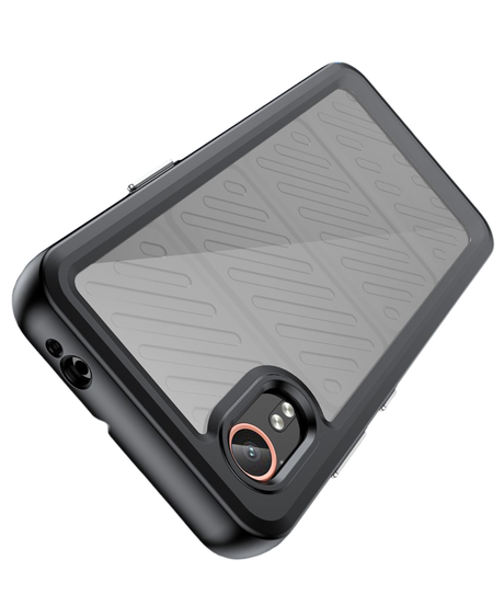 Samsung Galaxy XCover 7 Hoesje Transparante Hybride Beschermhoes met Schokbestendige Bumper