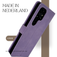 Hoesje voor Samsung S26 Ultra paars Boek Leer Stijlvolle en Beschermende Wallet lather