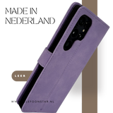 Hoesje voor Samsung S26 Ultra paars Boek Leer Stijlvolle en Beschermende Wallet lather