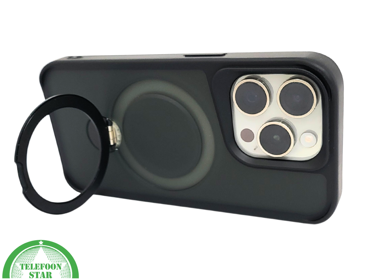 iPhone 15 Pro Achterkant Hoesje met Ringhouder &ndash; Elegant &amp; Functioneel Beschermhoesje