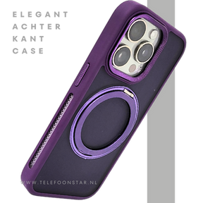 Paars iPhone 15 Pro Hoesje met Ringhouder &ndash; MagSafe &amp; Kickstand | Telefoonstar.nl
