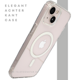 ClearMag Halo &ndash; Transparant iPhone 13 / 14 Hoesje met Witte Magneetring | Telefoonstar.nl