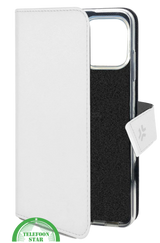 iPhone 16 Pro Bookcase Hoesje – Wit | Elegant Design met Volledige Bescherming
