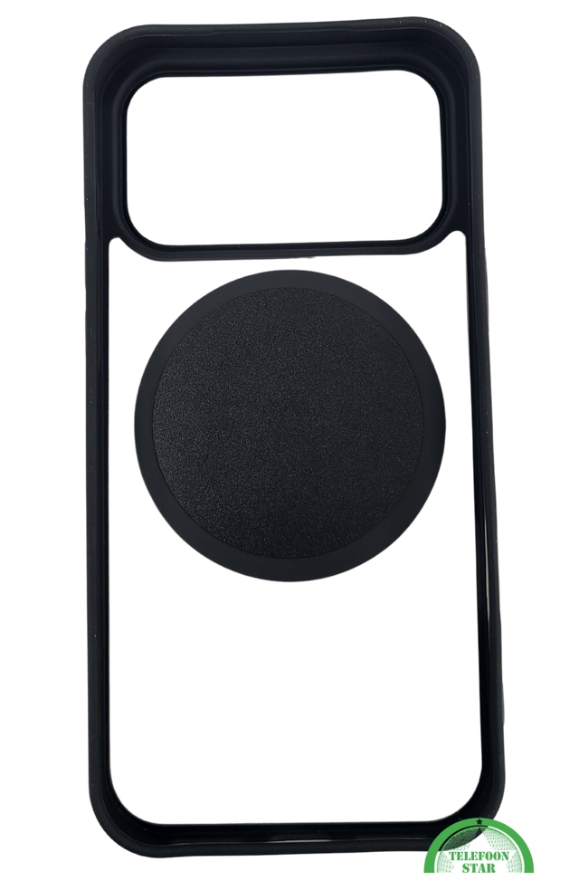Mat Zwart iPhone 17 Pro Max Hoesje met Draaibare Ringstandaard