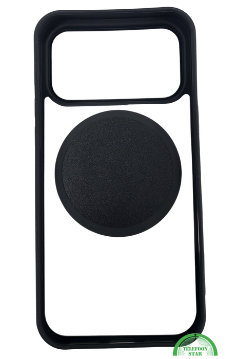 Mat Zwart iPhone 17 Pro Max Hoesje met Draaibare Ringstandaard