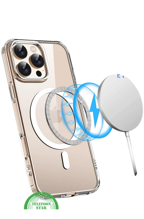 Transparant hoesje voor iPhone 16 Pro Max Silicone &ndash; MagSafe Ready, Sterke, Bescherming | Telefoonstar