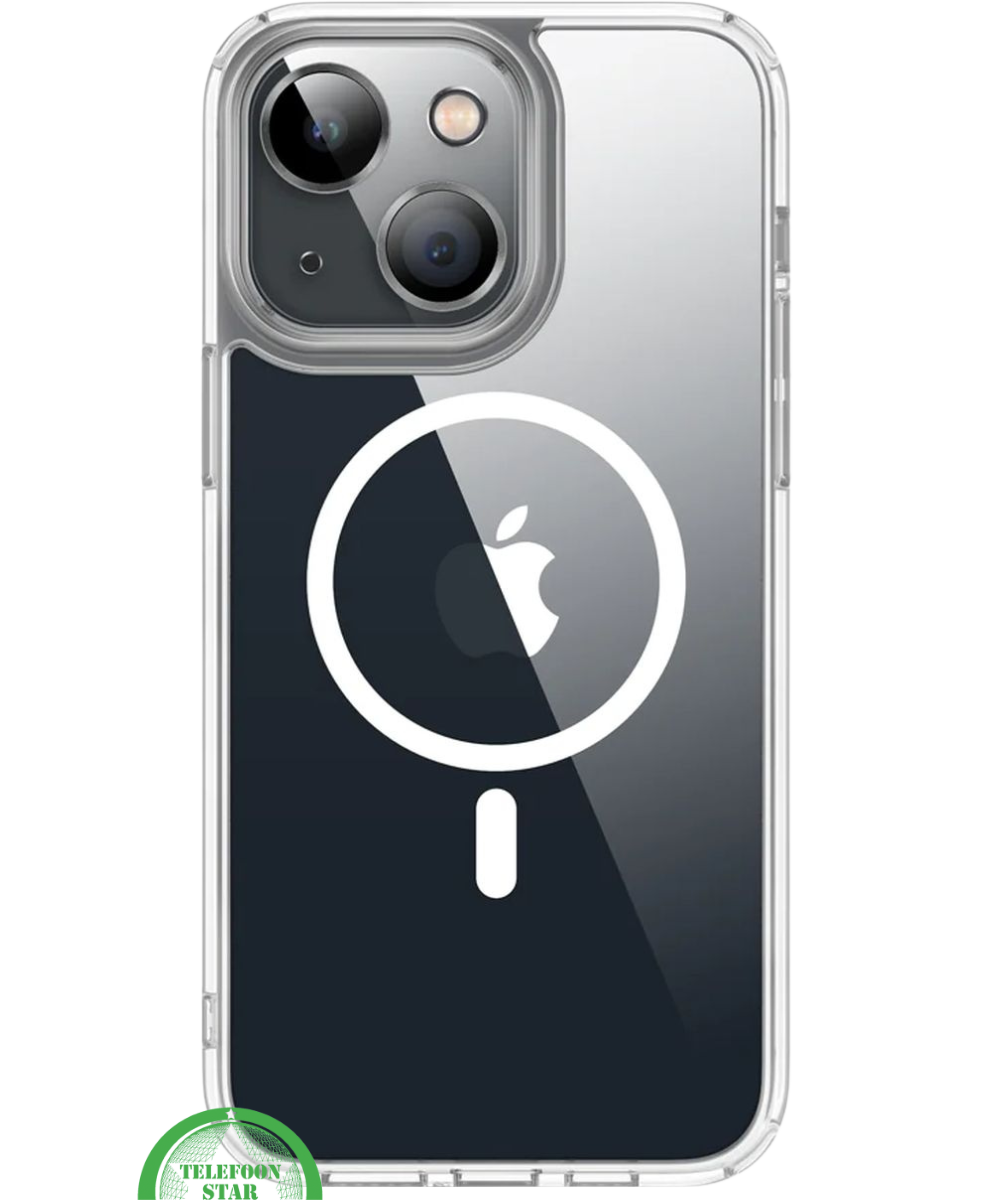 Hoesje voor iPhone 13 mini Transparant MagSafe &ndash; Slank, Sterk &amp; Magnetisch