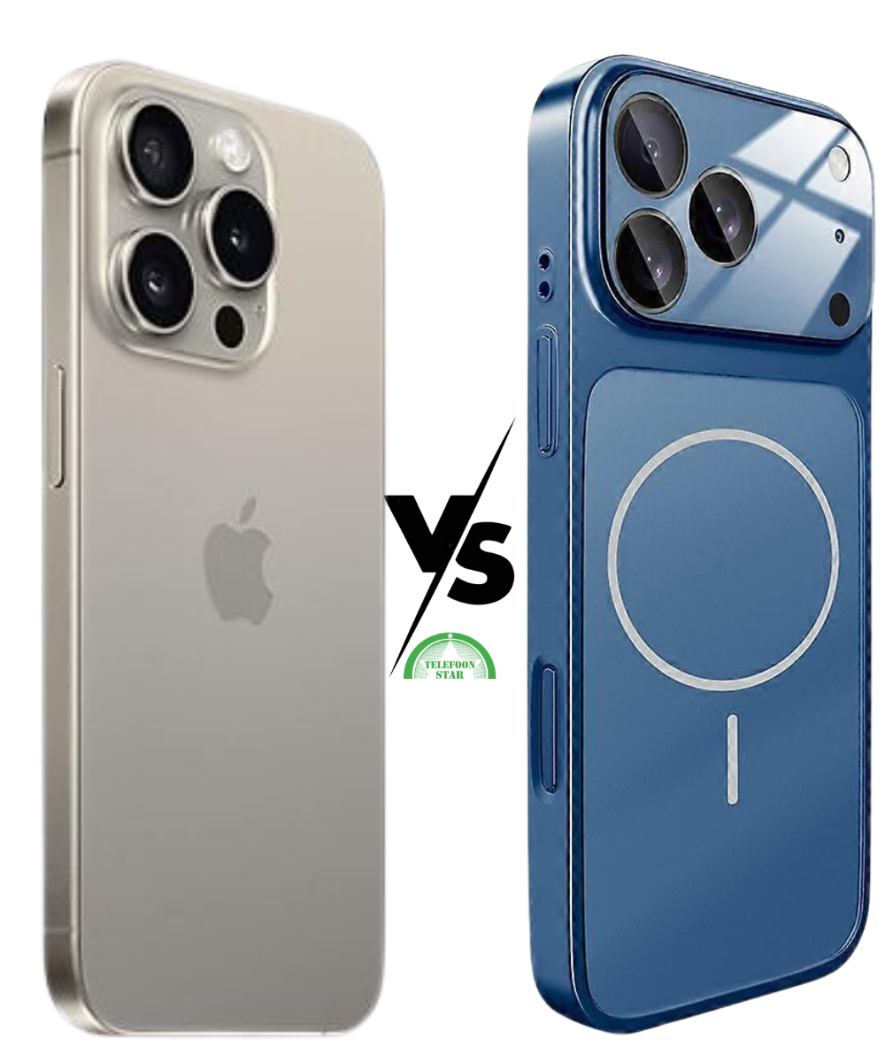 iPhone 15 Pro Max naar iPhone 17 Pro Max Blauw Transformer Flex Case