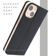 Zwart Bookcase Hoesje iPhone 13 / 14 &ndash; Met Structuur en Pasjeshouder | &euro;14,95