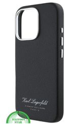 iPhone 16 Pro Leren Hoesje &ndash; Zwart | Luxe Bescherming met Tijdloos Design