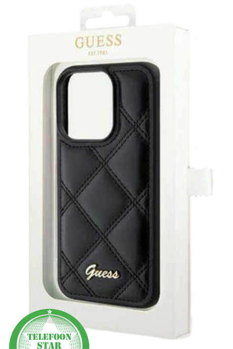 Zwart Elegant Hoesje met Goud Detail iPhone 15 Pro Max