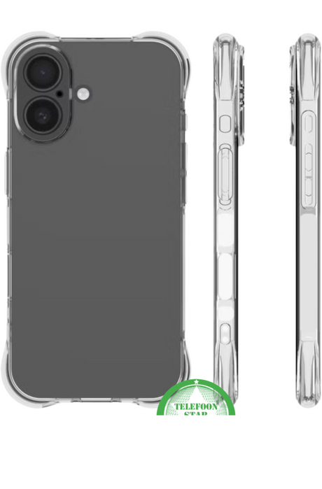 Siliconen Case Hoesje voor iPhone 17 &ndash; Slank, Schokbestendig &amp; Transparant Antishock | Telefoonstar