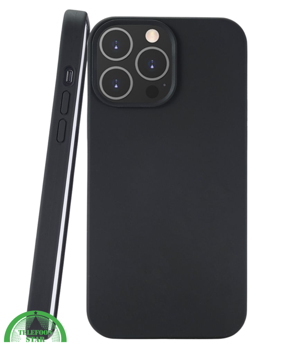 Zwart Hoesje voor iPhone 12 Pro Transparant, Slank, Helder &amp; Krasbestendig