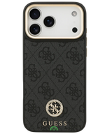 Hoesje voor iPhone 17 Pro Zwart Guess afneembare schouder- en polsband