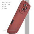 iPhone 16 Pro Donkerrood Hoesje Mat Design Met Verhoogde Camerabescherming