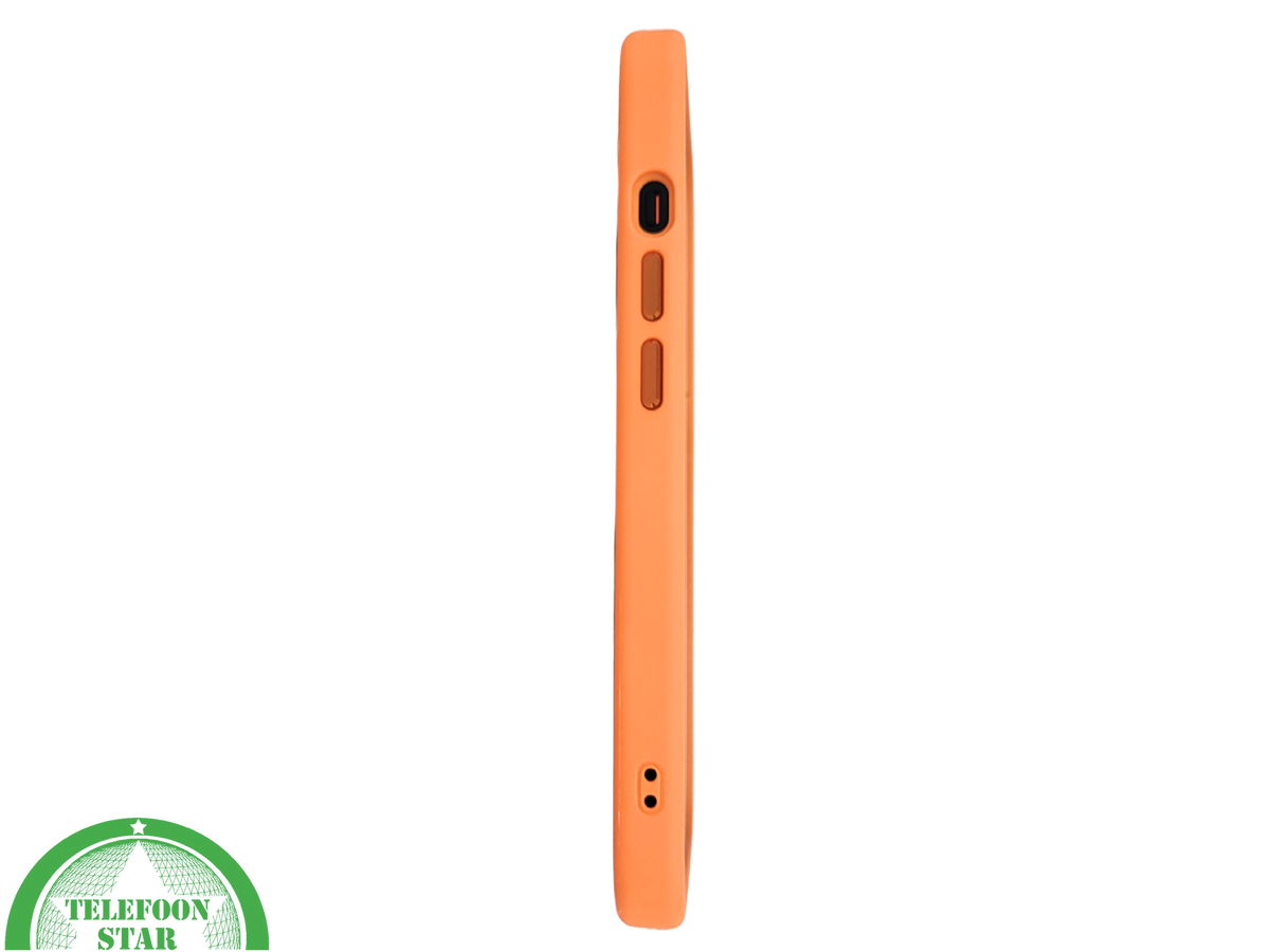 iPhone 15 MagSafe Hoesje Oranje-Zwart &ndash; Sportieve Look met Magnetische MagSafe Ring