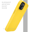 iPhone 15 Hoesje &ndash; Geel met Spikkelstructuur | Fris, Duurzaam &amp; Beschermend