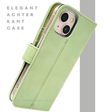 Mintgroen Bookcase Hoesje iPhone 13 en 14 Wallet Case met Magneetsluiting | &euro;14,95