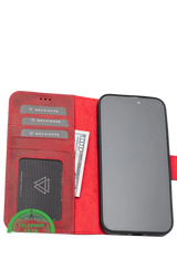 Rood Bookcase Hoesje iPhone 14 Pro Max &ndash; Luxe &amp; 360&deg; Bescherming | Telefoonstar