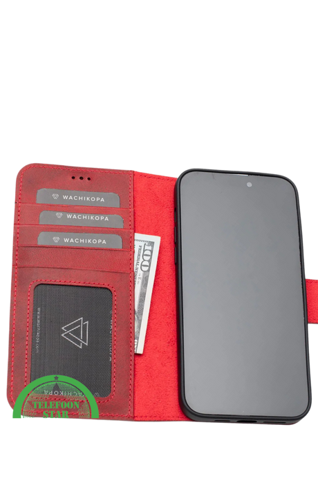 Rood Bookcase Hoesje iPhone 14 Pro Max &ndash; Luxe &amp; 360&deg; Bescherming | Telefoonstar