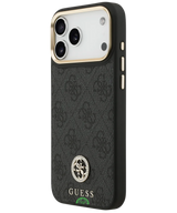 Hoesje voor iPhone 17 Pro Max Zwart Guess afneembare schouder- en polsband