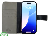 iPhone 16 Pro Max Insteekhoesje Olijfgroen &ndash; Leren Look met Open Bovenkant