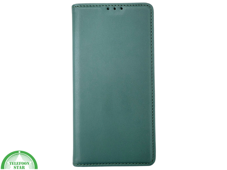 iPhone 16 Pro Max Bookcase Hoesje Donkergroen &ndash; Luxe Leren Look met Magnetische Sluiting