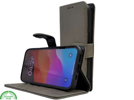 Boek case Grijs cover iPhone 16E 2025