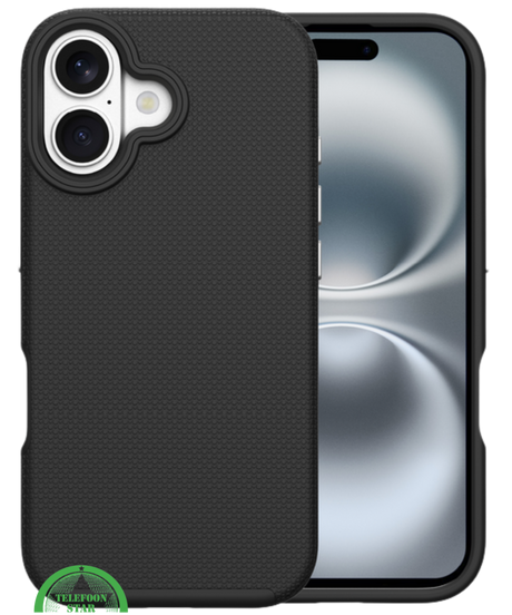 Hoesje voor iPhone 16 Plus Zwart Anti-Slip Bescherming – Sterk, Slank & Gripvast