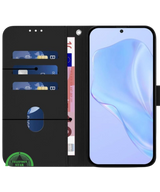 Bookcase Hoesje voor Samsung S25 Edge – Zwart, Veilig & Functioneel