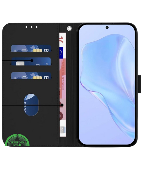 Bookcase Hoesje voor Samsung S25 Edge – Zwart, Veilig & Functioneel