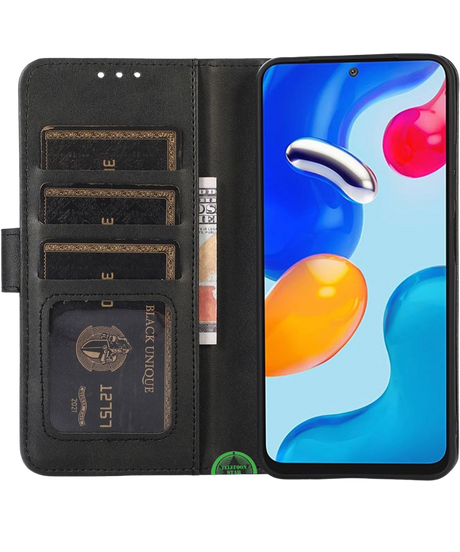 Bookcase Hoesje voor Samsung A56 – Zwart, Functioneel & 360° Bescherming