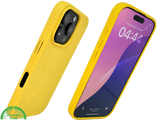 iPhone 16 Pro Geel Eco Hoesje &ndash; Biologisch Afbreekbare Matte Bescherming