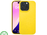 iPhone 16 Pro Geel Eco Hoesje &ndash; Biologisch Afbreekbare Matte Bescherming