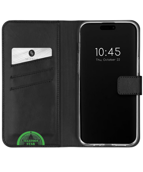 Bookcase Hoesje voor iPhone 13 Pro Max Zwart Elegant, Praktisch &amp; Bescherming