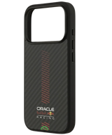 Hoesje voor iPhone 17 Pro Zwart Carbon Look met Rode Accentlijn