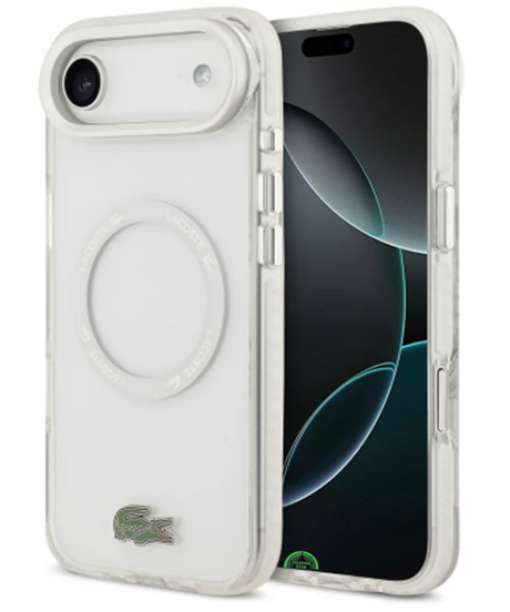 Transparant iPhone 17 Air hoesje met magneet-ring voor extra gemak