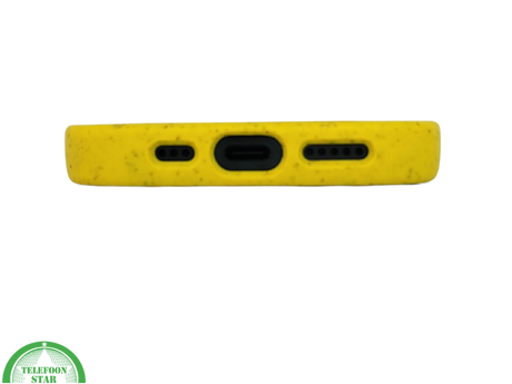 iPhone 16 Pro Geel Eco Hoesje &ndash; Biologisch Afbreekbare Matte Bescherming