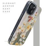 iPhone 15 Hoesje &ndash; Transparant Met Bloemen &amp; Vlinderprint | Elegant, Natuur &amp; Uniek